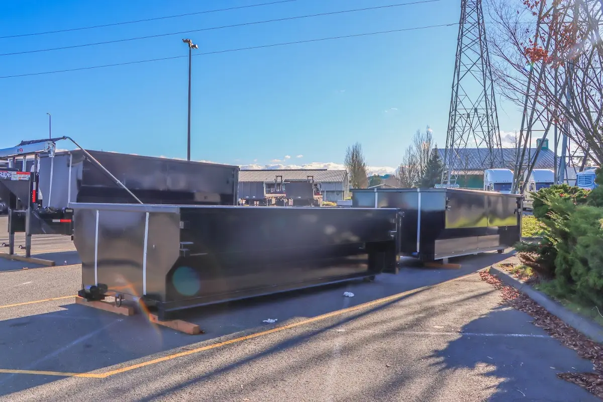 Roll-off dumpster ready for waste disposal at job site for Residential Dumpster Rental in Farmington